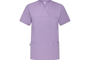 B-well Angel Unisex Kasack Kurzarm V-Ausschnitt Kasack Damen Pflege Kasack Herren Pflege Kasack Schlupfkasack