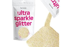 Hemway Ultra Étincelle Glitter Champagne 100 g / 0,35 oz multi-usages résine époxy Arts & Crafts cosmétiques Safe corps cheveux visage Nail Art Beauté Weddings Gobelets Fleurs poudre poussière premium