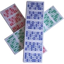 KEKA – Lot De 210 Cartons De Bingo Réutilisables, 9,5x5,3 Cm, Bandes De 6, 180 G/m², Pour Bingo 90 Boules