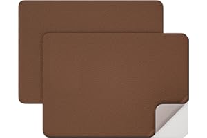 MICTER Pelle Adesiva per Riparazioni, 2 pezzi Patch Pelle Adesiva 20x28cm, Toppe per Riparazione Autoadesive per Riparazione per Divano, Sedile Auto, Mobili, Borsa, Tappezzeria (Marrone)