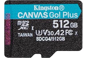 Kingston Canvas Go Plus karta pamięci microSDXC Gen4 200 MB/s A2 U3 V30 512 GB pojedyncze opakowanie bez karty ADP - SDCG4/512GBSP