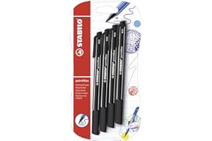 STABILO pointMax - Fineliner Premium - Pack da 4 - Nero