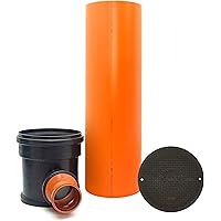 KG Kontrollschacht Revisionsschacht Abwasserschacht Schacht DN315 / 2 x DN110, Rohr, Deckel, Komplett SET