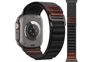 Cigamoka Alpine Loop en Cuir Compatible avec Bracelet Apple Watch Ultra 3 2 Ultra, Series SE 3 2 SE 11 10 9 8 7 6 5 4, Nylon Sport Bracelets pour iWatch 49mm 46mm 45mm 44mm Femmes Hommes