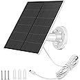 Excefore Solar Panel Charger for Security Cameras,5W USB Solar Panel for DC 5V Security Camera,Micro USB & USB-C Port Solar Panel,IP65 Waterproof, 360° Adjustable Mounting