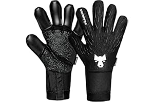 FEARLESS GOALKEEPERS Wolf X - Gants de Gardien de Foot Adulte & Enfant - Gant Gardien Football - Latex Allemand Contact - Excellente adhérence - Coupe négative - Effet Seconde Peau