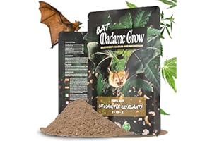 BAT MADAME GROW - Fledermaus-Guano für Wachstum und Blüte - Bio-Pulverdünger - Verfestigte Mischung reich an Kalzium und Magnesium (500 Gramm)