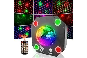 EAGOU DIARY Jeux de lumière pour Soirée, 25W Jeu de lumière soirée DJ 100㎡ Lumière de soirée intégrant flash Lampe disco à télécommande Lumière DJ conviviale Lumière de fête pour soirée à la maison bar