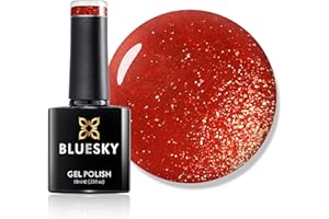 Bluesky Gel Nail Polish, Crystal Orange Flame SJ19, Bright, Burnt, Long Lasting, Chip Resistant, 10 ml (Requires Drying Under UV LED Lamp)