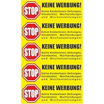 2 Stück "STOPP – Bitte Keine Werbung" Aufkleber – 11x2.4 Cm, Wetterfest, Gelb, Leicht Ablösbar Für Briefkasten & Tür