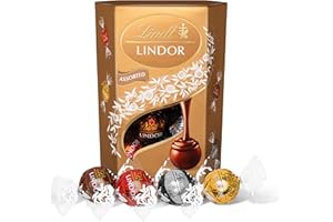 Lindt Lindor Assorted Chocolate Truffles – 200g Box (Approx. 16 Balls) – Smooth Filling – Christmas, Gift, Birthday, Congratulations Treat