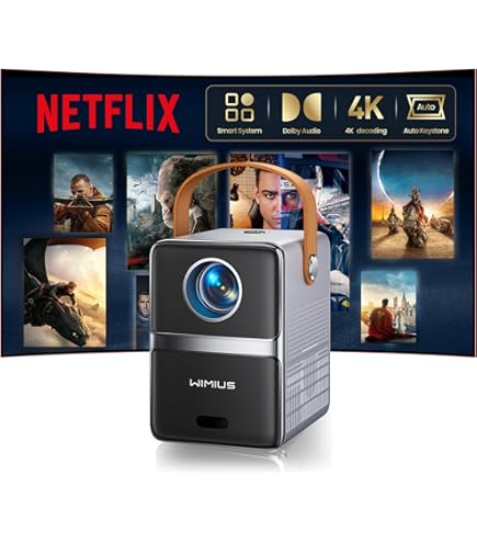 Mini Projector with Rechargeable Battery, Wimius Q2 Pocket