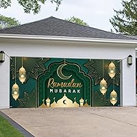 DoneJpee Ramadan Decorations Garage Door Banner, 6 x 13 FT Large Ramadan Mubarak Decorations Banner for Home and Outdoor, Isl
