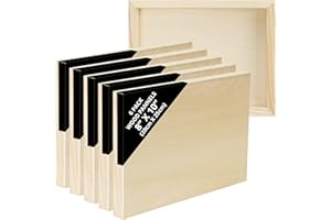 Belle Vous Tavole di Legno Grezzo per Pittura (6pz) - Tela Pittura Pannelli Legno 20 x 25 cm- Pannello Legno di Tiglio Naturale - Pannelli in Legno Pittura Encaustica, Vernice, Arte