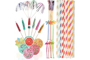 TOPBELIEF 90 Pcs Cocktail Umbrellas for Drinks, Cocktail Straws, Cocktail Accessories for Drinks, Paper Umbrella Sticks, Party Food Drink Decorations for Drinks Wedding Summer Party, Mixed Color