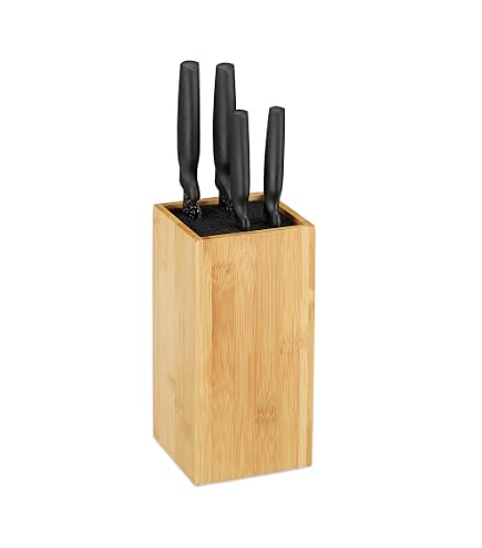 2 Porte-ustensiles En Bambou 13,5x10x10cm - Organisateur Cuisine Ou Bureau - Naturel Et Hygiénique