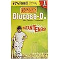 BAKERS Glucose - D Powder | 100% Veg | Instant Energy Recharge with Calcium Phosphates and Vitamin D | Helps Boosts Immunity | Pack of 6 (125 gm x 6)