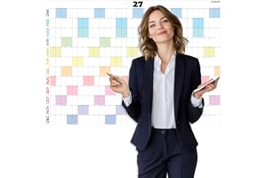 PACKLIST® Årlig kalender 2027 stor vägg – planerare 2027 XXL, årlig planering, DIN A1 (84 x 60 cm), internationell färgdesign