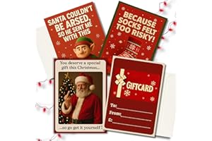 Wilosc Secret Santa Christmas Card Holder Envelopes 3 Pack – Festive Gift Card Holders for Office Parties, Friends & Family Holiday Gifting