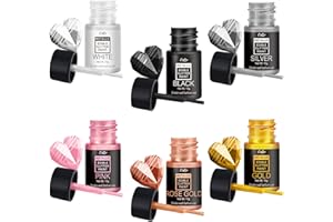 ‎LIMINO Flüssig Essbarer Glitzer - 6 Farben Metallic Flüssiges Essbares Glitzerpulver für Kuchendekoration, Backen, Macarons - Metallisch Lebensmittelfarbe Glitzerfarben für Keksen, Fondant, Torten, Cupcakes