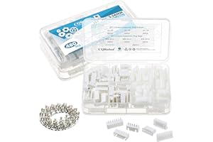 CQRobot JST XH 2,54 mm Paso 5-Pines/6-Pines/7-Pines Conector IC Enchufe Macho, Receptáculo Hembra Carcasa y T Forma Engarce Terminal. 90 Juegos/480 Piezas Cable a Placa Cable Adaptador Componentes.