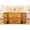 Uncle Joe's Holztruhe – Vintage Couchtisch Mit Stauraum | 85x45x48 Cm, Massivholz, Shabby Chic