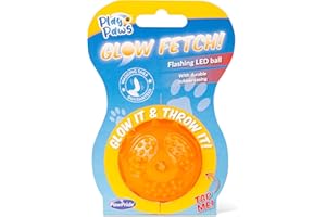 PawPride Light Up Dog Ball - LED Ball for Dogs - Fetch balls, Glow in the Dark, Lights up when you chuck it, Strong Durable Rubber, Indestructible, must have for a dogs toys