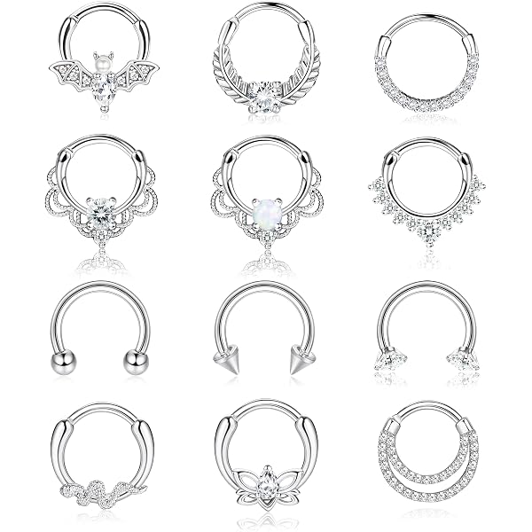 20 Pièce 20G Acier Chirurgical Piercing Nez Fer à Cheval Piercing Septum Lèvre Piercing 20 Pièce 20G Acier Chirurgical Piercing Nez Fer à Cheval Piercing Septum Lèvre Piercing