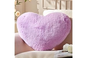 Yhoelata Poduszka w kształcie serca, fioletowa poduszka w kształcie serca, poduszka do przytulania, poduszka dekoracyjna Love Aesthetic, pluszowa poduszka do salonu, na sofę, łóżko, prezent 26 x 36 cm