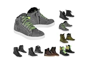 SUPER BIKERS Mens Motorcycle Rider Shoes Non-Slip Motorbike Armoured Boots Ankle Protection Water-resistant Leather Boots Black Color