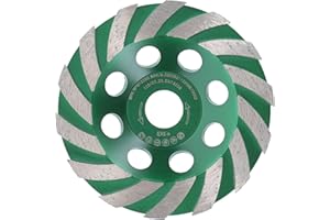 PRODIAMANT Premium Meule boisseau diamantée 125 mm x 22,2 mm Disque de ponçage diamanté TurboSpeed pour béton, maçonnerie, pierre