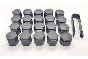 Partsdealers Cache-boulons de Roue CONÇU pour Q7 2006-2015 19 mm avec Outil Gris foncé Mat