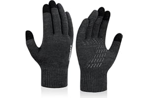 ‎COSKEFY coskefy Handschuhe Herren Damen Winter Fleece Stretch Strickhandschuhe Touchscreen Handschuhe Wolle Warm Bequem Laufhandschuhe Geburtstag Sport Fahrrad Reiten Camping Wandern Arbeit
