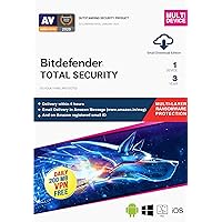 BitDefender Total Security Latest Version (Windows / Mac / Android / iOS) - 1 Device, 3 Years (Email Delivery in 2 hours…