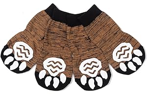 Harfkoko Calzini per Cani Calzini per Gatti 8 Taglie - Protettori Zampe Cane Gatto Antiscivolo rinforzati - Controllo Trazione per Interni - Taglie Mini ed Extra di Cani e Gatti