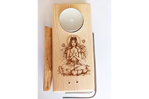 YA-DECOREGALOS Quemador de Incienso de Madera Natural Hecho a Mano con para Palo Santo,/inciensos/Conos o Atados con Vela de Té, Palo Santo y Varillas Metálicas, Diseño Ypga Meditación.
