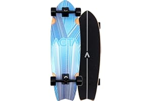ACTA Surfskate Glitch 32" - Azul | Surf-Skate Carving Completo de Arce 7 Pliegues | Trucks receptivos y manejables | Ideal para principiantes e intermedios | para pumptrack, Cruising y Paseo Urbano