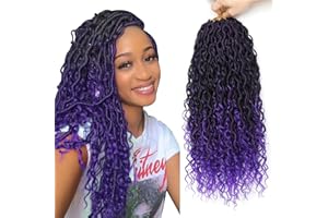 FIRSTCYH HAIR Locs szydełkowane włosy dla czarnoskórych kobiet, 35 cm, 8 opakowań, sztuczne loki, szydełkowane loki, szydełkowane włosy, wstępnie zapętlone, szydełkowane loki, rzeka, loki, z kręconymi