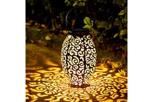 ‎OXYLED OxyLED Solar Laternen für Draußen, Solarlaterne für Außen IP44 Wasserdicht Metall Gartendeko für Draußen Balkon Hängend Orientalische Lampe für Patio Terrasse Tisch Rasen Allerheiligen Weihnachtstag