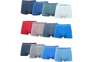 Channo Calzoncillos Niño de Licra Suave: Bóxers para Adolescentes Jóvenes y Niños - Tallas 16 14 12 10 8 6 4 años Cómodos y Elásticos Pack Multicolor