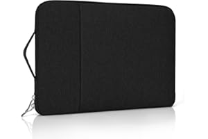 Funda Portatil Enloffi 13 Pulgadas Bolsa Portátil Impermeable Prueba Golpes Funda Protectora Compatible con MacBook Pro/Air M1/M2 HP DELL ASUS Funda Ordenador con Bolsillo Accesorio, Negro