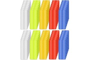 Bewudy 75 szt. naklejek odblaskowych, taśma odblaskowa, odblaskowa taśma bezpieczeństwa, 8 x 3 cm, taśma ostrzegawcza do kasków, samochodów, skrzynek pocztowych i wielu innych