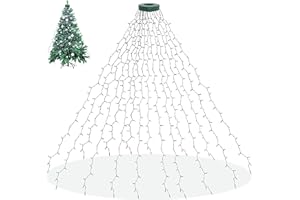 aneeway Guirlande Lumineuse de Noël Blanc Froid, 2m 400 LED Fairy Lights 8 Modes d'Eclairage, Fonction Mémoire pour Intérieur Extérieur Fenêtre Noël Mariage Anniversaire Maison Chambre Jardin Patio