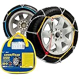 Goodyear Set di 2 catene da neve per auto da 9 mm in metallo misura 130 con tenditore automatico