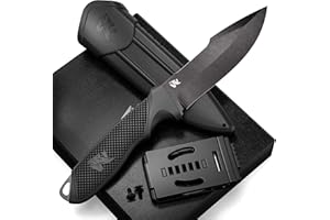 ODENWOLF W2 Outdoor Messer feststehende Klinge - Inkl. Scheide - Ideales Jagdmesser aus einem Stück D2 Stahl gefertigt - Premium Survival Messer - Perfektes Bushcraft Messer Outdoor