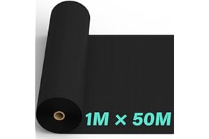 VIVO TECHNOLOGIES 1mx50m Non-woven Weed Control Membrane 100 GSM Garden Weed Barrier Fabric Weed Suppressant UV Stabilised Membrane Breathable Customisable Garden Membrane Roll for Pathways Flower Beds Vegetable