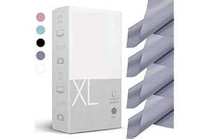 Klihn® - Paños de Microfibra XL (Paquete de 4 / 25cm x 25cm). Limpia Gafas de Calidad Professional, también para Limpiar Pantallas y Lentes (Gamuzas Grandes de Microfibra Fina, Lavables)