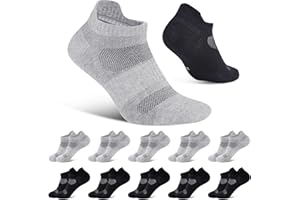 Niorasen Sneaker Skarpety Męskie Damskie, 10 Par Bawełnianych Skarpet do Biegania, Krótkie Oddychające Skarpety Sportowe, Miękkie i Wygodne na Pracę, Turystykę, Rower