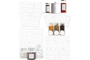 QuoteMyWall Pantry Labels Stickers for Kitchen Organisation Vinyl Jar Container Tags for Baking Tea Coffee Pasta Essential Modern Pack (Full Set (192 Labels))