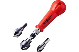 AMTECH Am-Tech F0815 3PC Ensemble de fraise conique, couleurs assorties